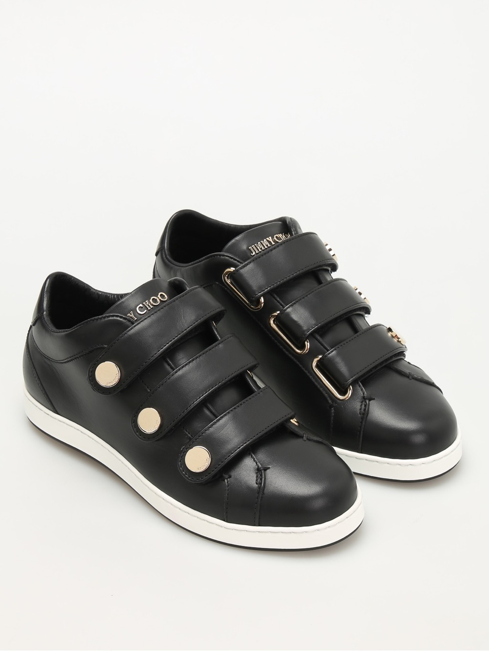 Jimmy Choo Black Leather Sneakers